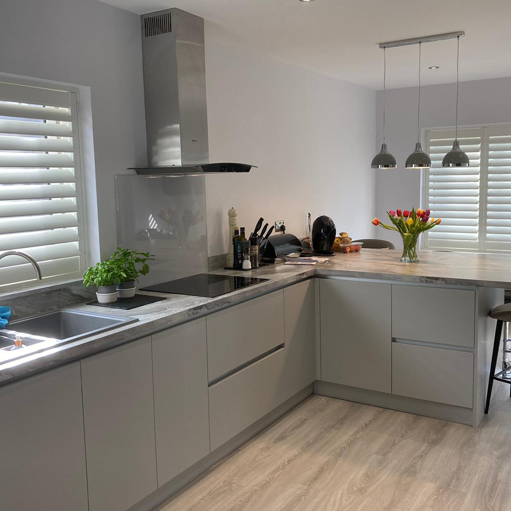Elegant shutters in a modern interior