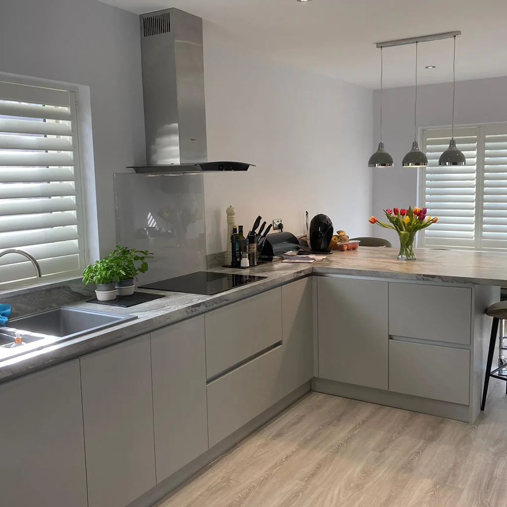 Elegant shutters in a modern interior