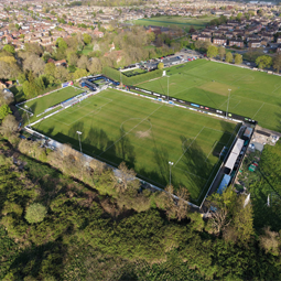 Aerial view of the Linden Homes Stadium, home of Cleethorpes Town FC
