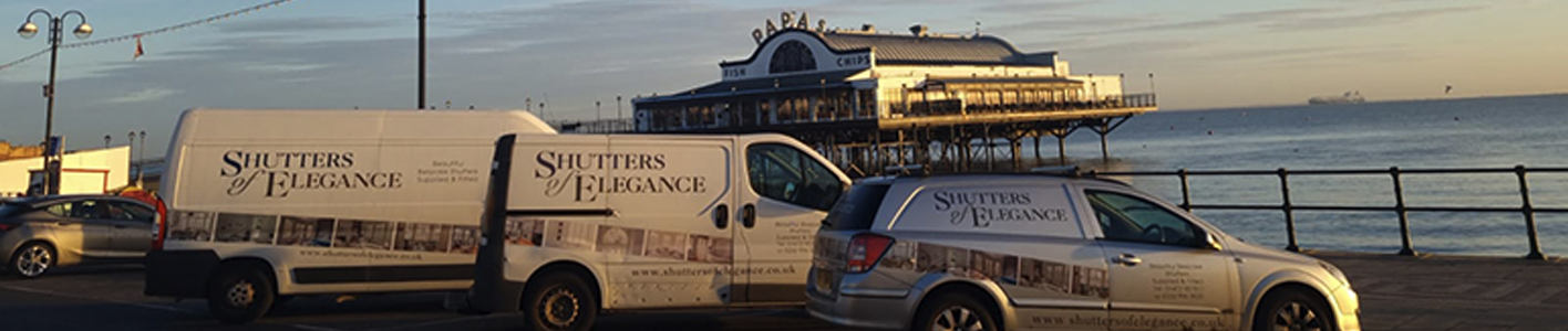 The Shutters of Elegance fleet parked at Cleethorpes Pier
