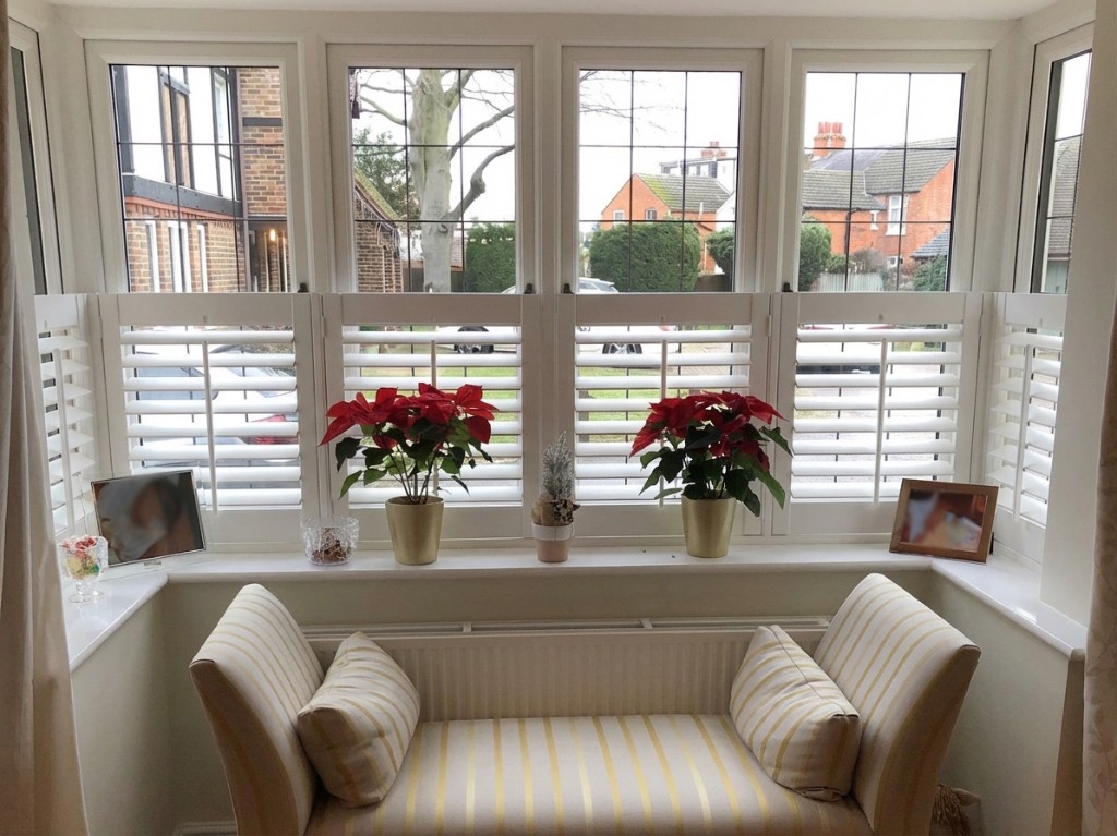 Bay window with bespoke shutters