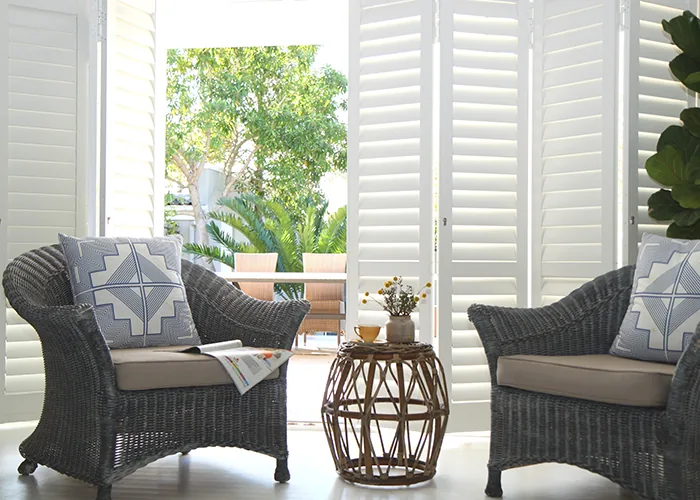 Portchester Shutters in a home conservatory