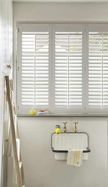 Vienna Range Plantation Shutters above a sink