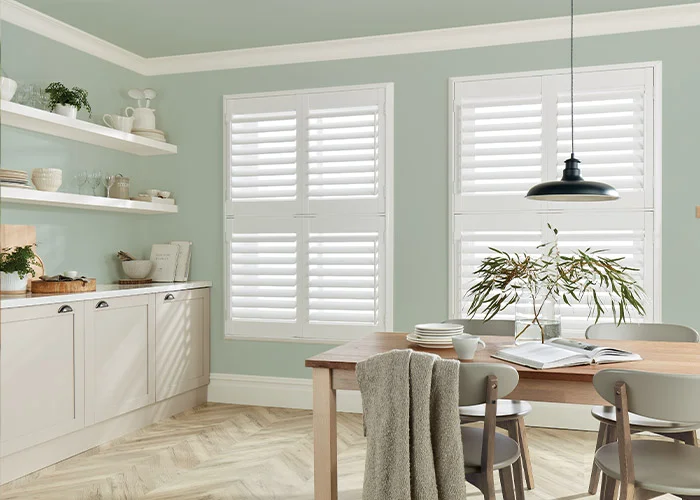 Plantation Shutters in a modern Kitchen