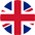 Union Jack Flag, round, made in the UK
